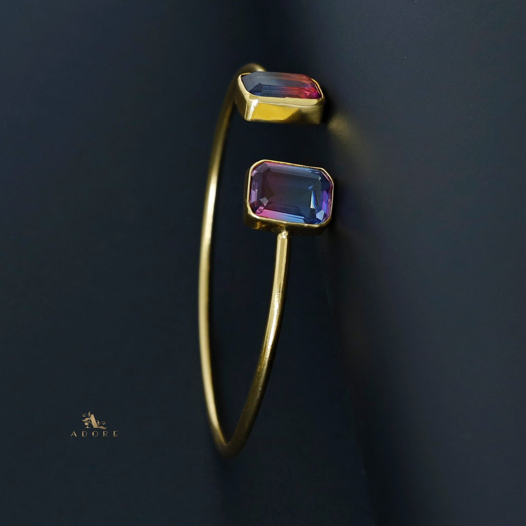 Loida Glossy Rectangle Ametrine Bangle