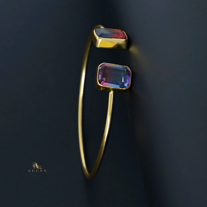 Loida Glossy Rectangle Ametrine Bangle