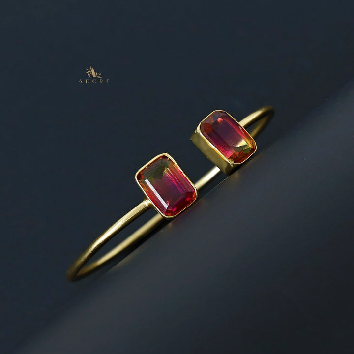 Loida Glossy Rectangle Ametrine Bangle