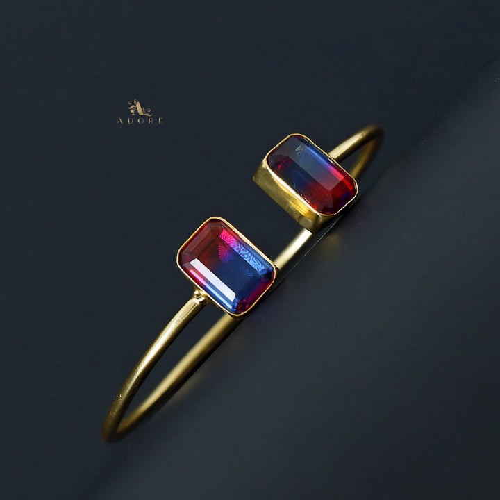 Loida Glossy Rectangle Ametrine Bangle
