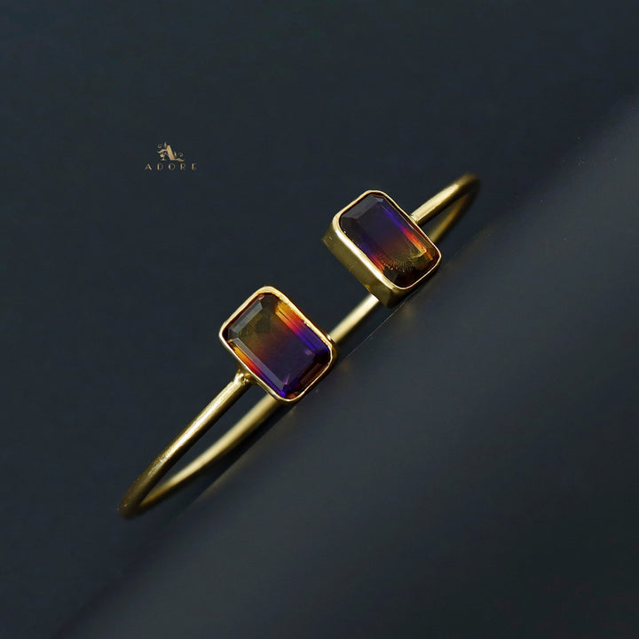 Loida Glossy Rectangle Ametrine Bangle