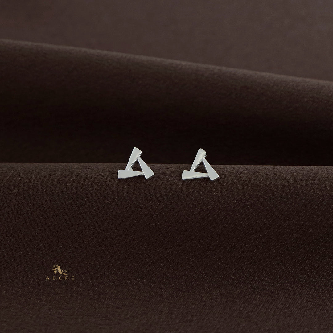 Silver Astra Triangle Stud - 925 Sterling Silver