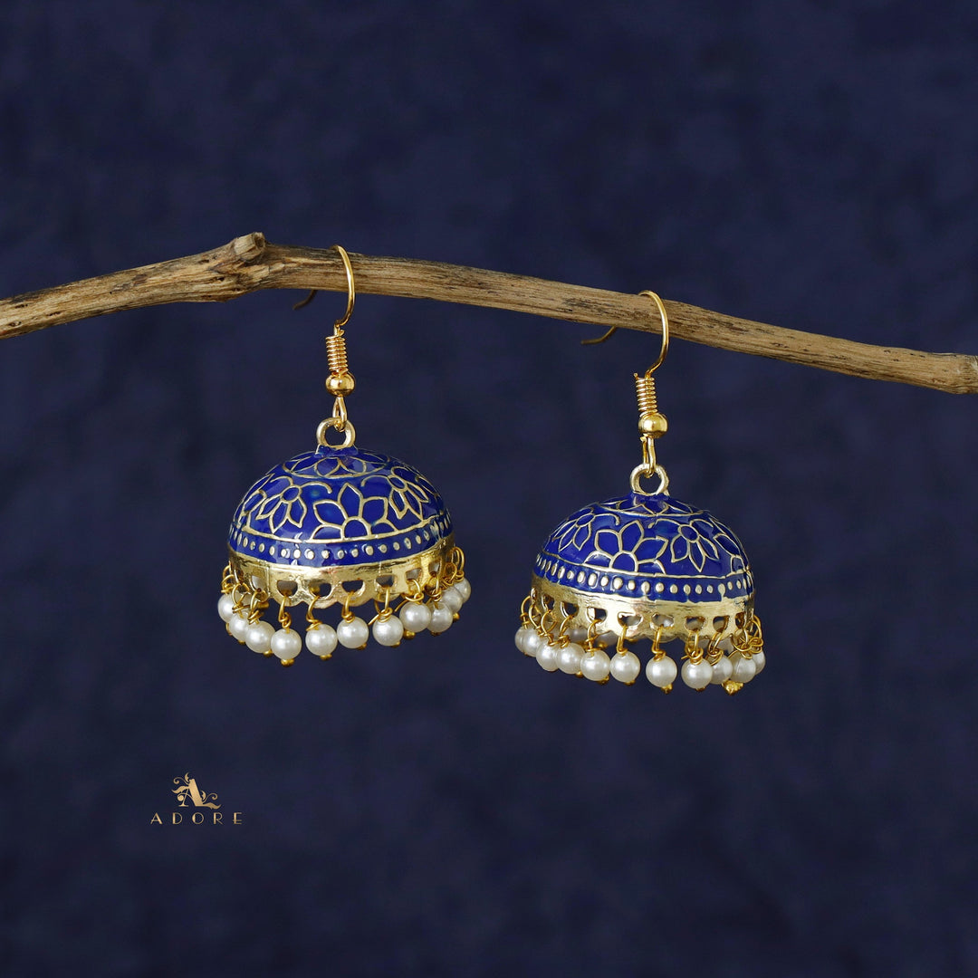 Kaitha Handpainted Pearl Jhumka Drop