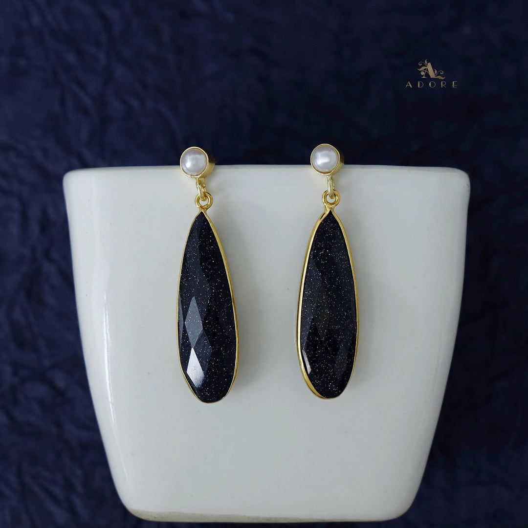 Pearly Long Glossy Drop Earring