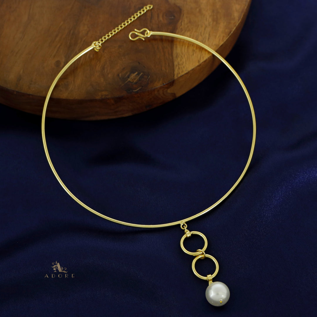 Denyse Round Pearl Neck Cuff