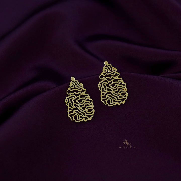 Mini Odeza Golden Alga Earring