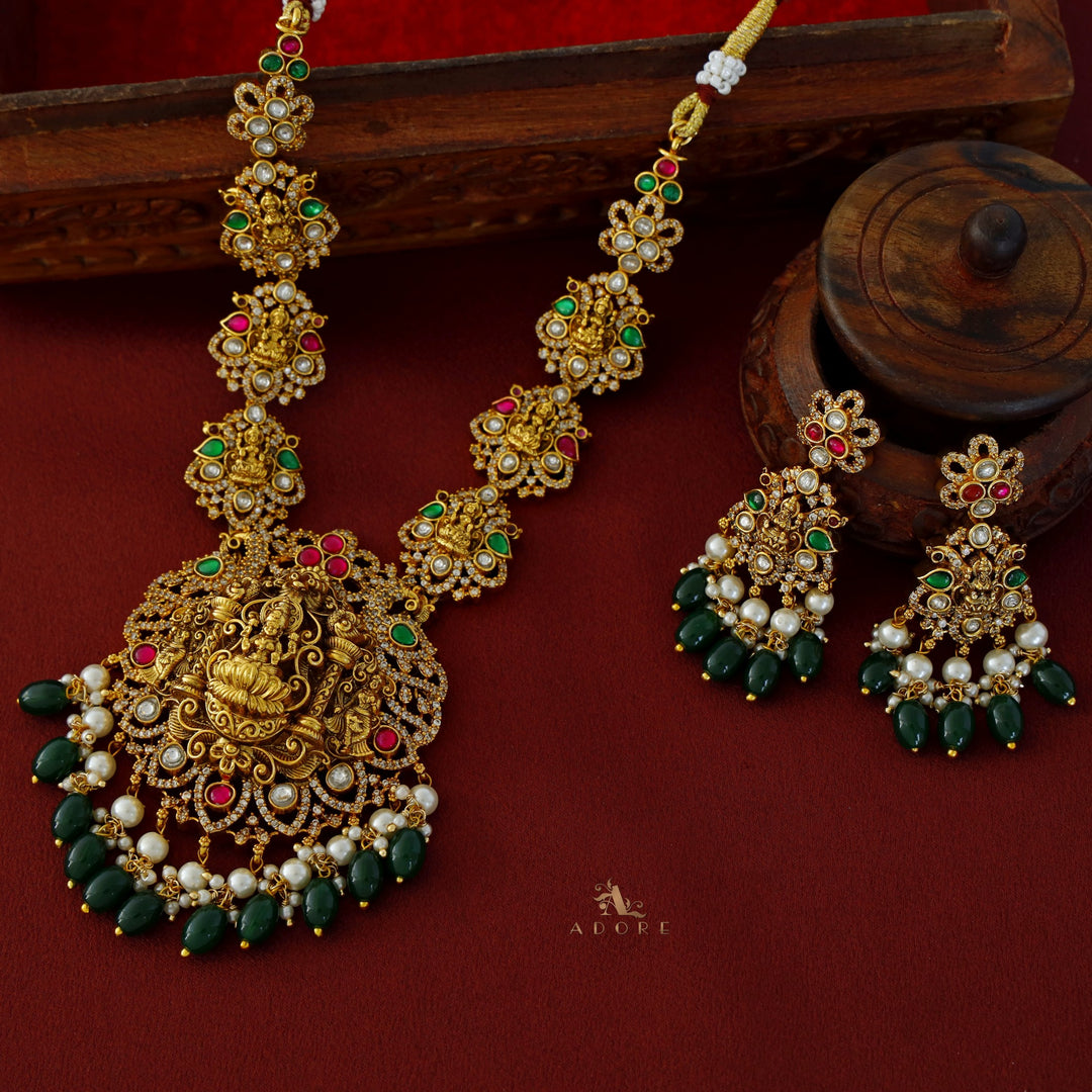 Premium Saptha Lakshmi Bridal Neckpiece with Earring