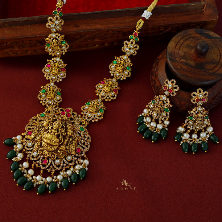 Premium Saptha Lakshmi Bridal Neckpiece with Earring