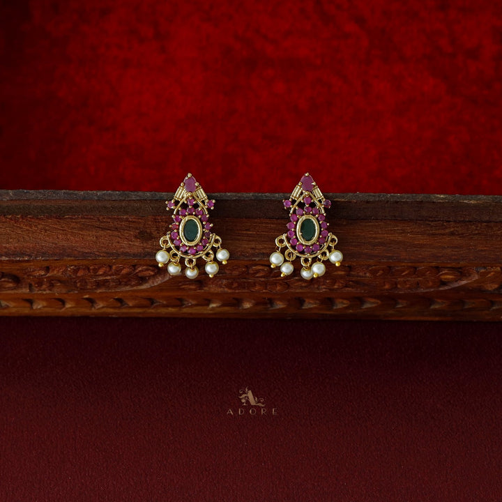 Devansha Palakka Short Neckpiece With Earring