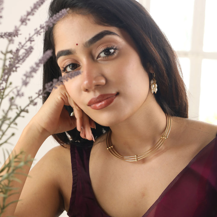 Oneeza Golden 3 layer Neck Cuff