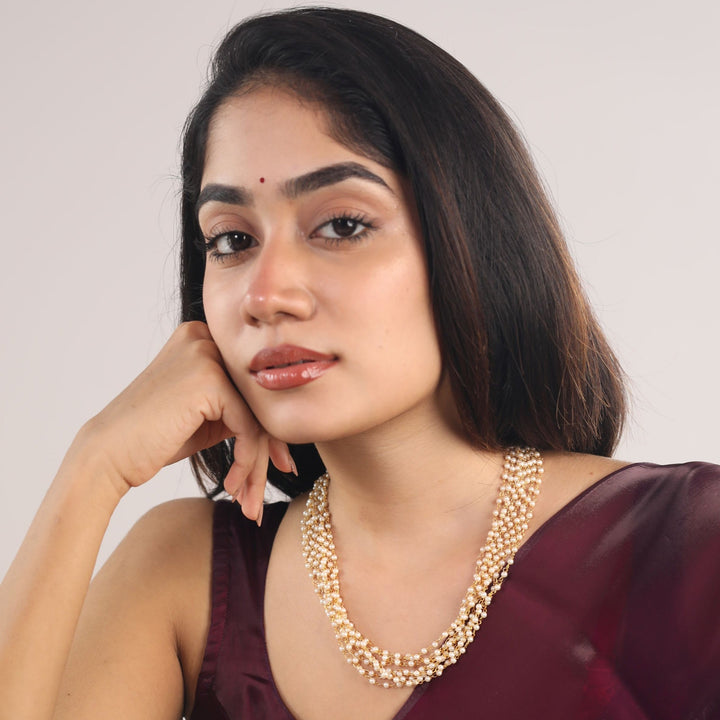 Carly Pearl 8 Layer Neckpiece