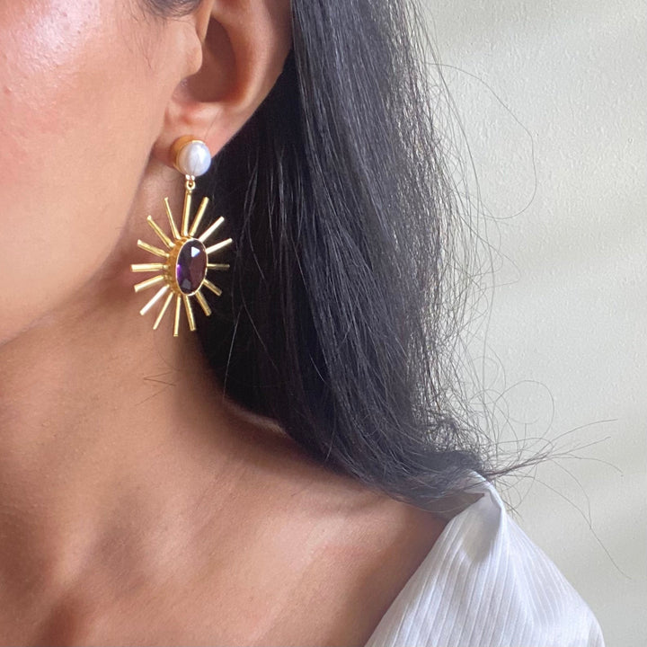 Pearly Sunny Earring (Colour Option)