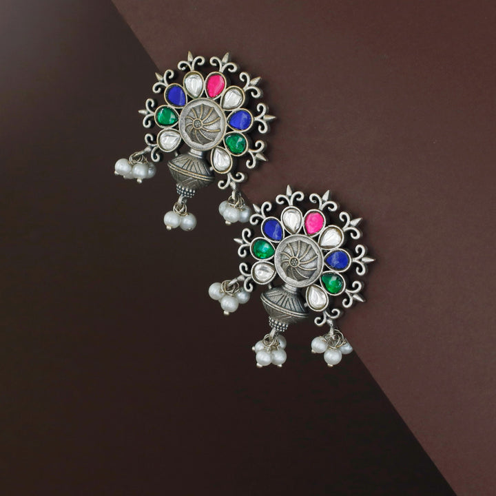 Bavitha Multicolour Pearl Bunch Stud