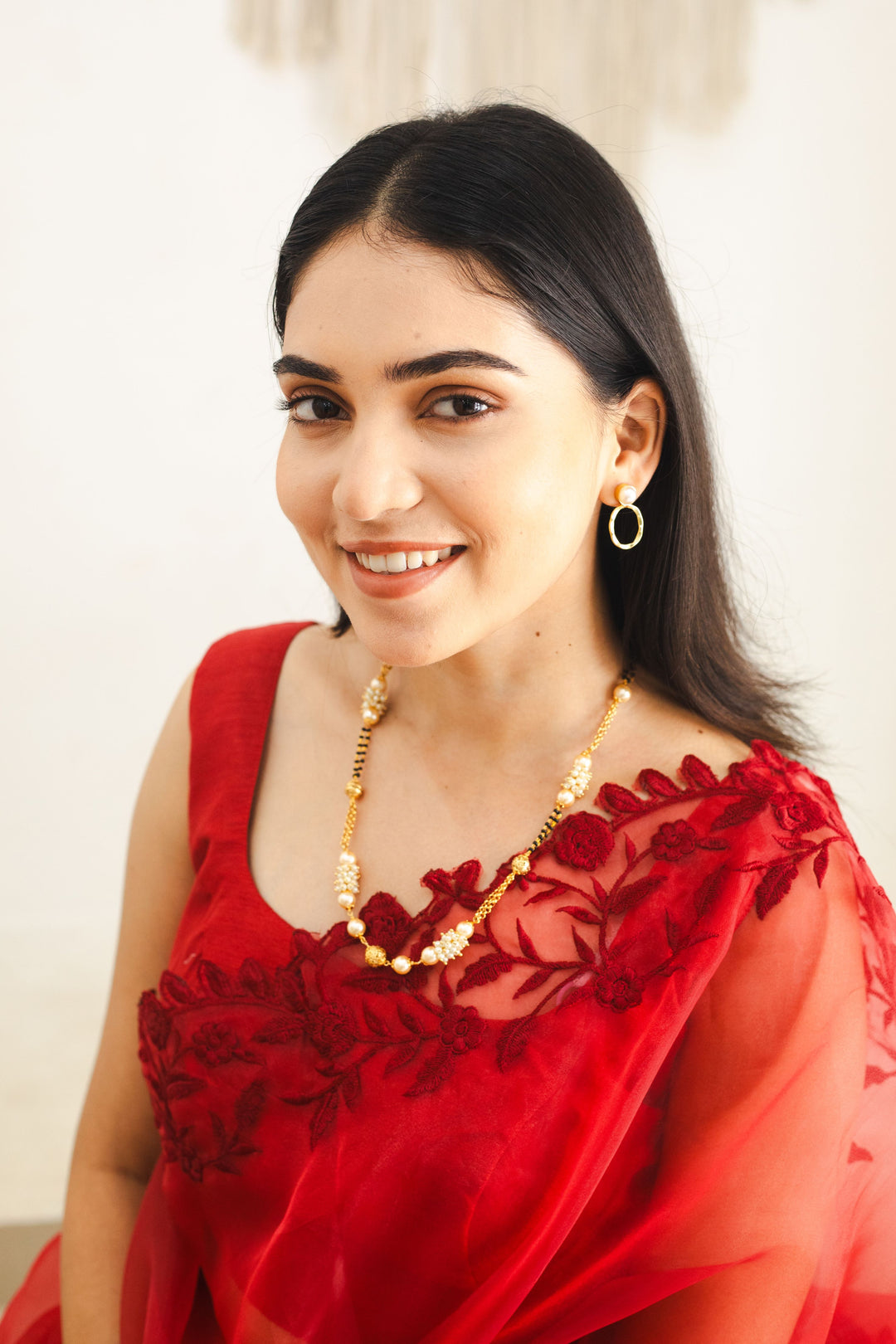 Chaitra Pearl Neckpiece With Earring