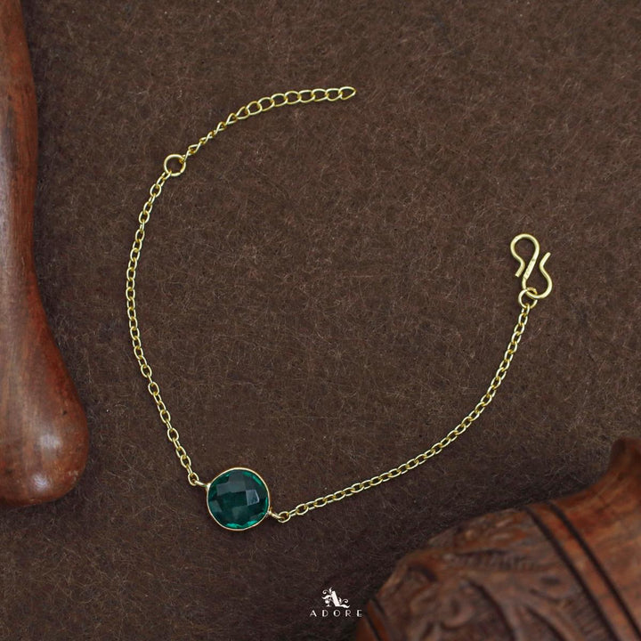 Round Glossy Stone Bracelet
