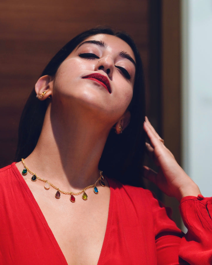 Enessa 9 Glossy Drops Neckpiece