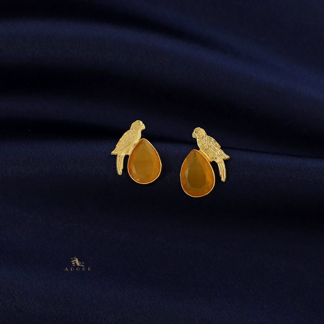 Lorna Glossy Drop Bird Earring