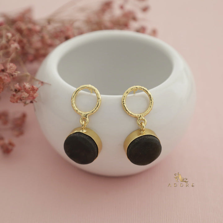 Golden Drum Earrings