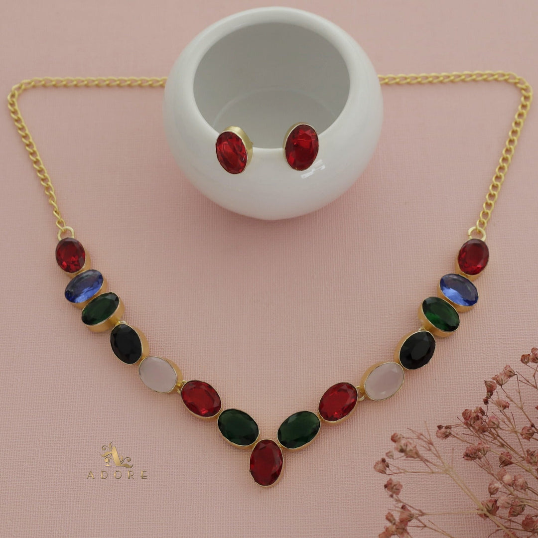 Glam Neckpiece Plus Stud