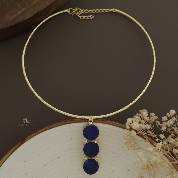 Textured Kendall 3 Stone Neck Cuff