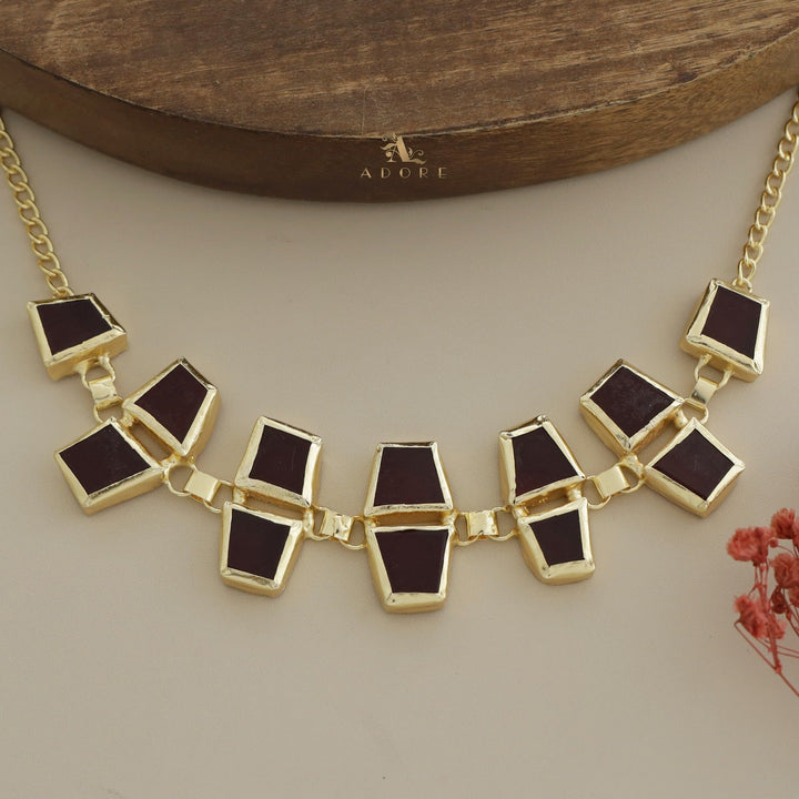Nehara Twin Raw Stone Short Neckpiece / Choker