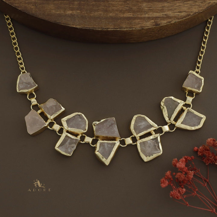 Nehara Twin Raw Stone Short Neckpiece / Choker