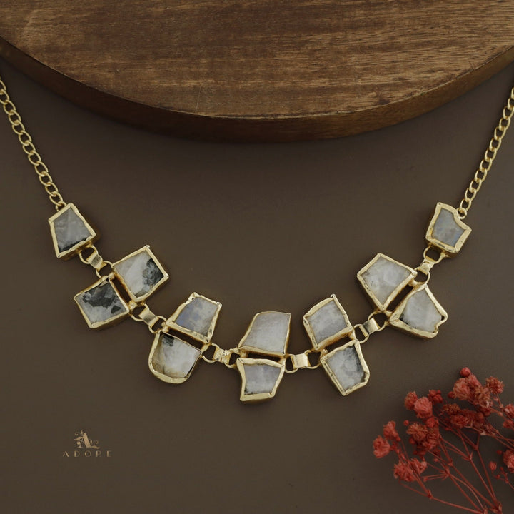 Nehara Twin Raw Stone Short Neckpiece / Choker
