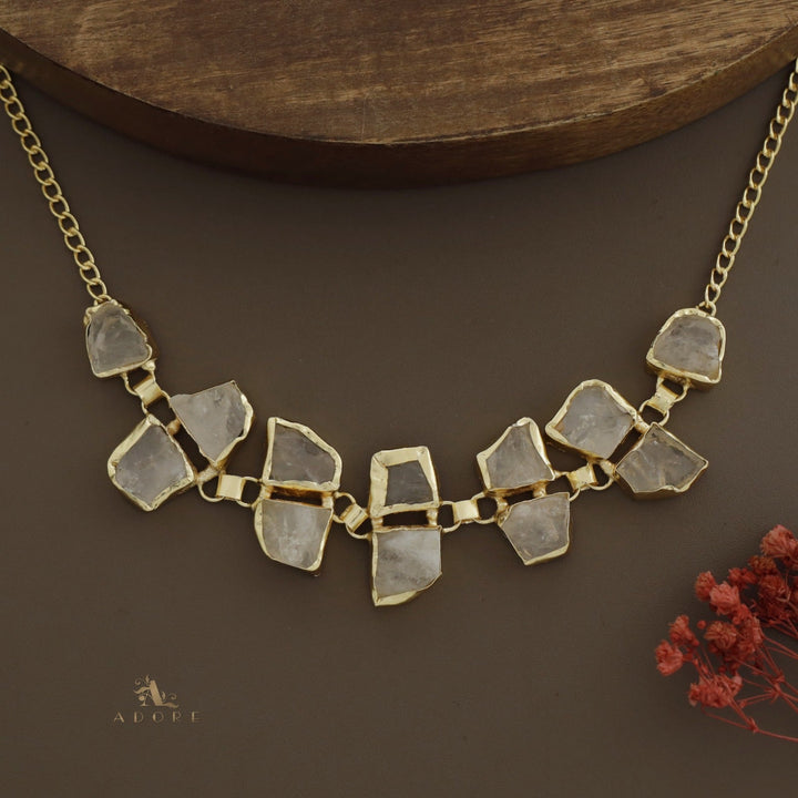 Nehara Twin Raw Stone Short Neckpiece / Choker