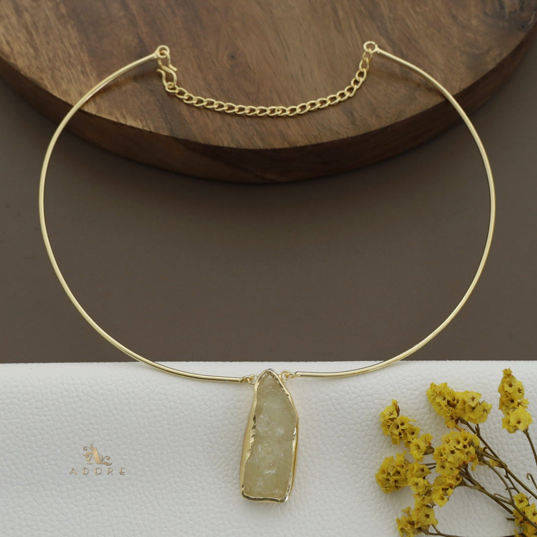 Rinako Raw Stone Neck Cuff