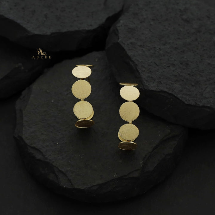 Golden Round Hoop Earring