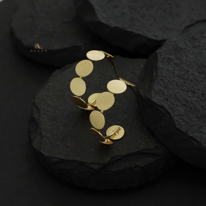 Golden Round Hoop Earring