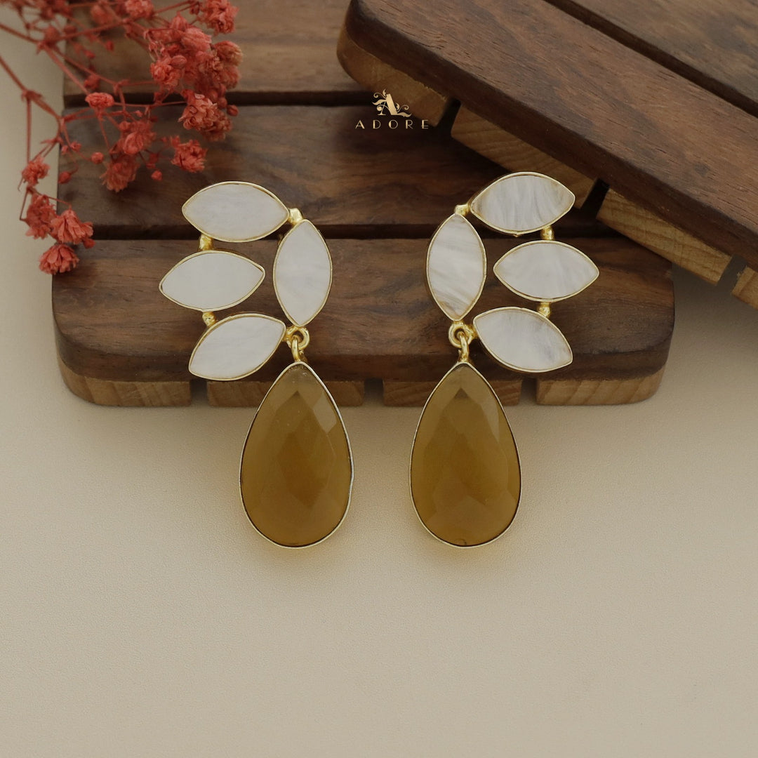 Glossy MOP Wings Earring