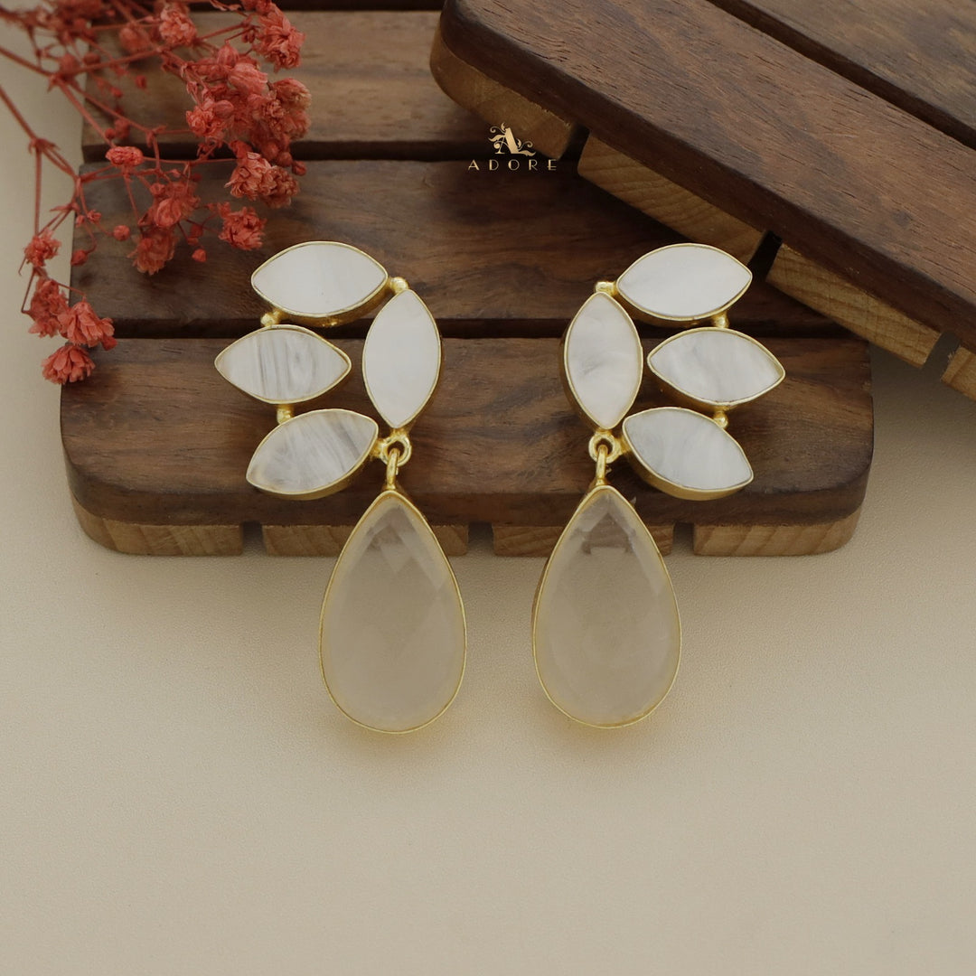 Glossy MOP Wings Earring