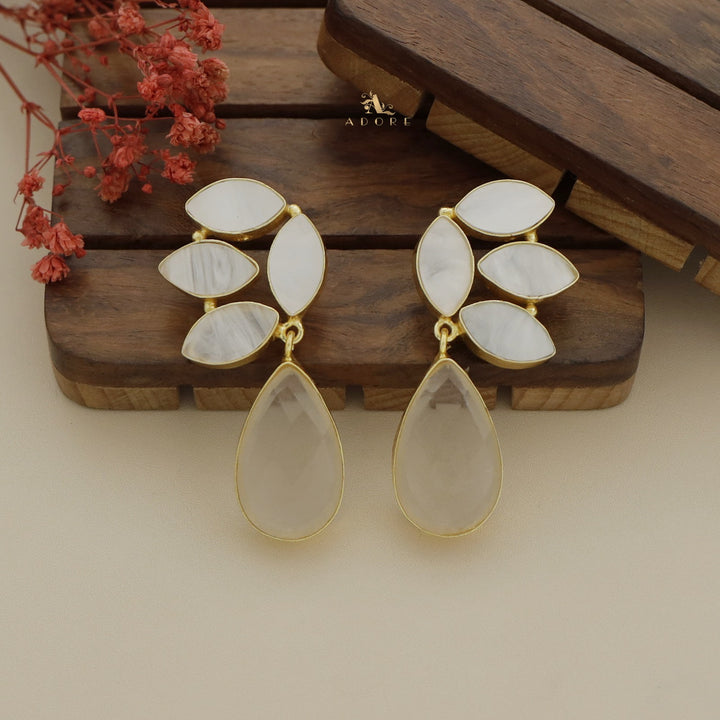 Glossy MOP Wings Earring