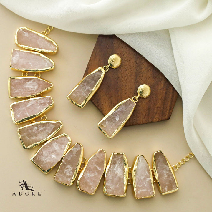 Raw Stone Ainsley Neckpiece With Earring