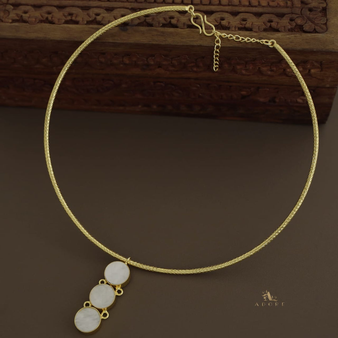 Textured Kendall 3 MOP Neck Cuff