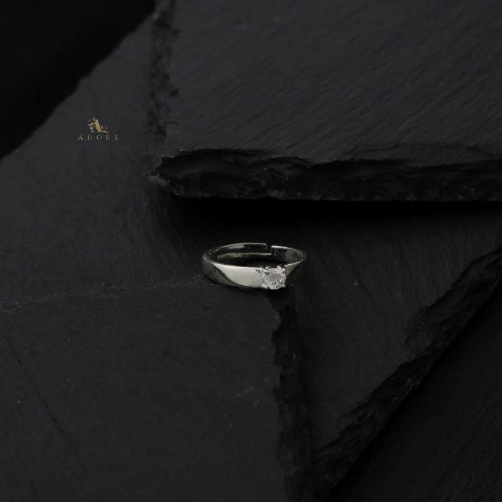 Silver Shiny Claw Ring (4mm) - 925 Sterling Silver