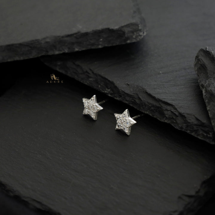 Silver Star Stud - 925 Sterling Silver