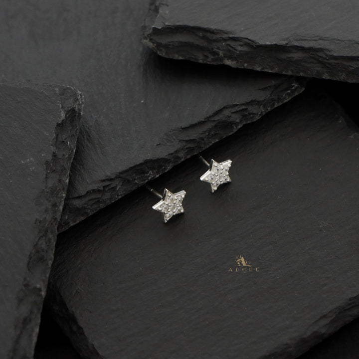 Silver Star Stud - 925 Sterling Silver