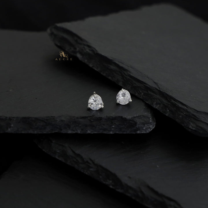 Silver Tiny Round Stud (6mm) - 925 Sterling Silver