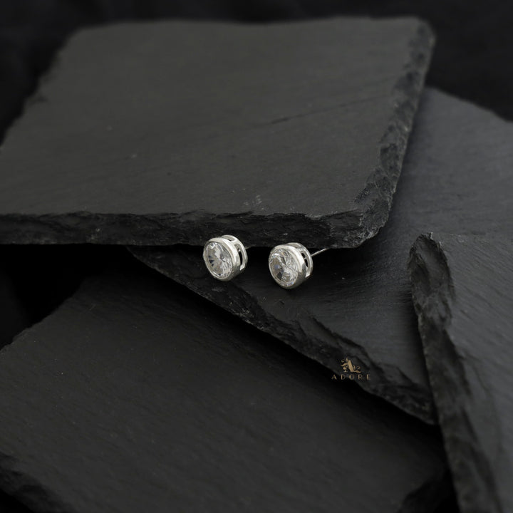 Silver Roundy Stud (8mm) - 925 Sterling Silver