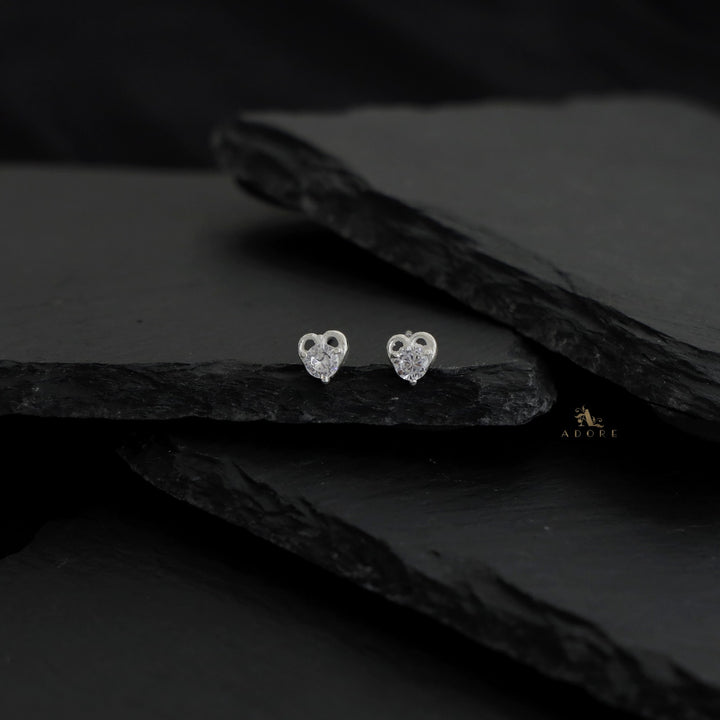 Silver Tiny Heart Stud (4mm) - 925 Sterling Silver