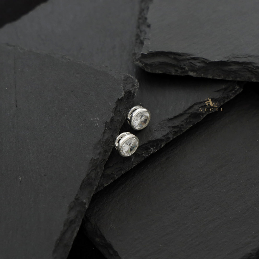 Silver Roundy Stud (8mm) - 925 Sterling Silver