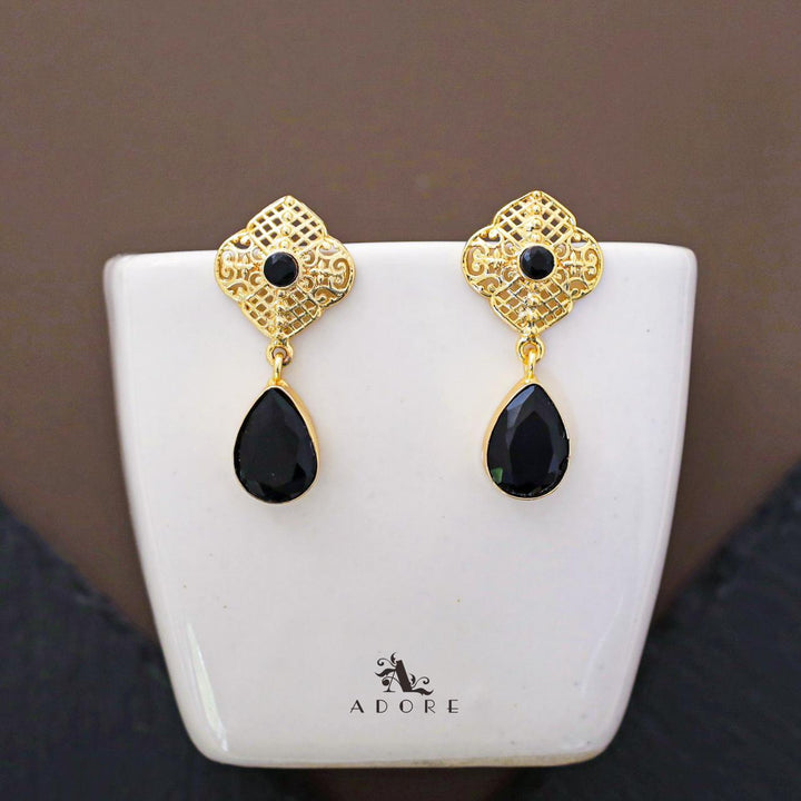 Golden Ryna Glossy Drop Earring