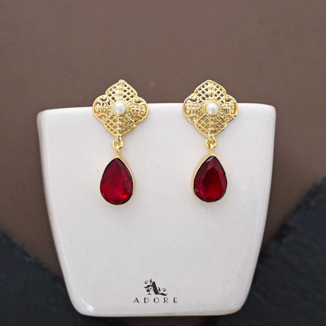 Golden Ryna Glossy Drop Earring