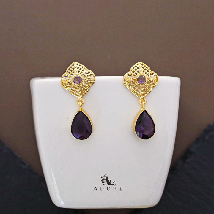 Golden Ryna Glossy Drop Earring