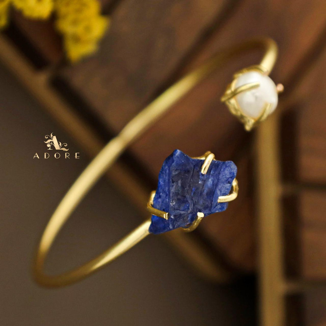 Libra Claw Dyed Stone + Pearl Bangle