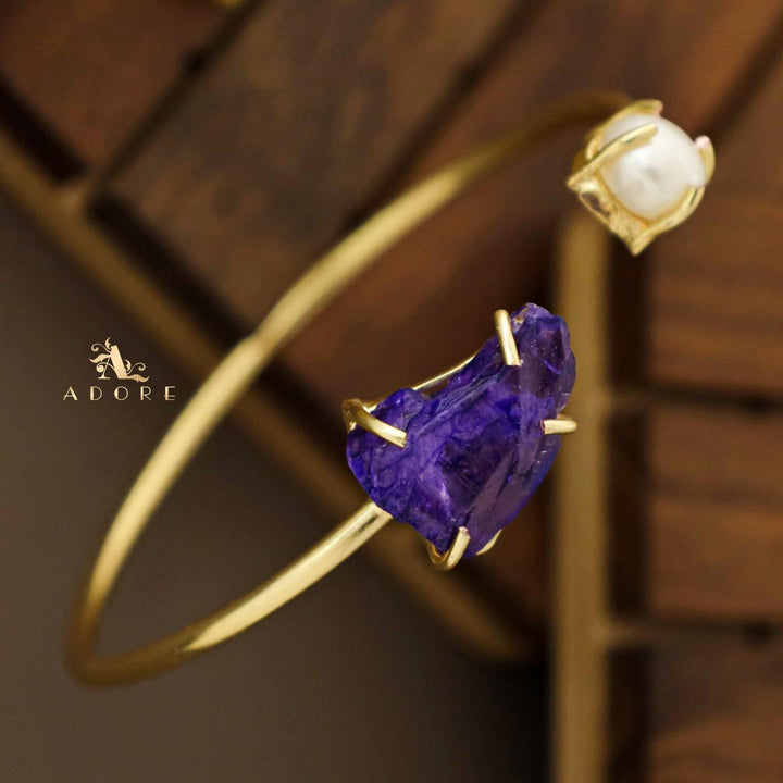 Libra Claw Dyed Stone + Pearl Bangle