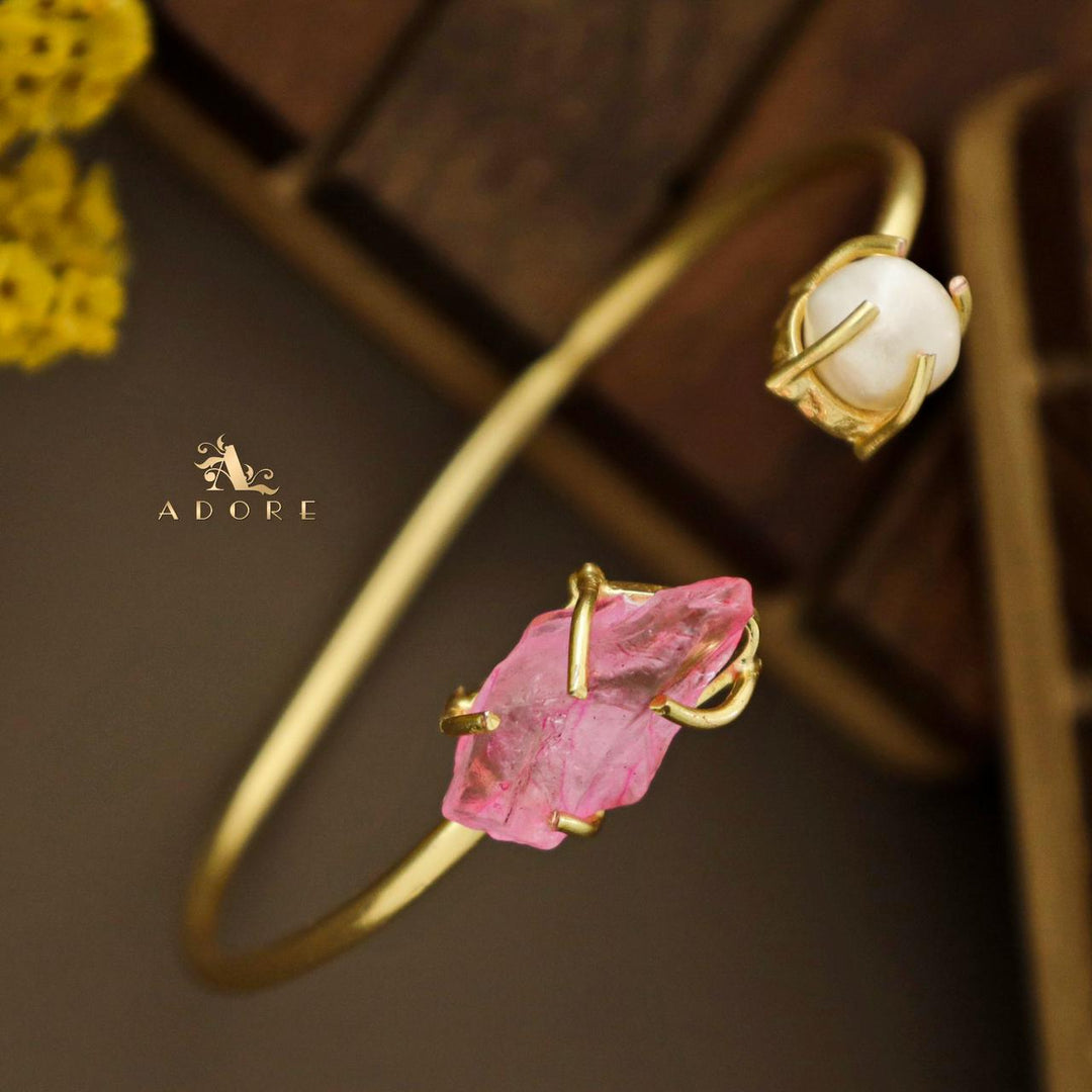 Libra Claw Dyed Stone + Pearl Bangle