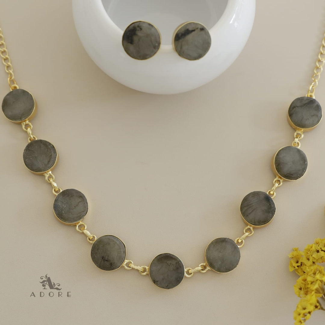 Raw Stone Ashara Neckpiece with Earrings